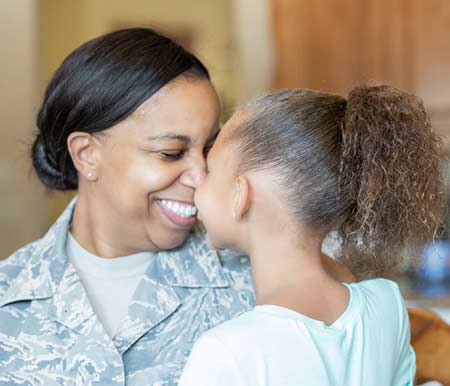 photo of veteran mother and daughter